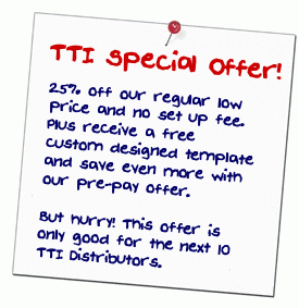 TTI special offer on our customized newsletter service