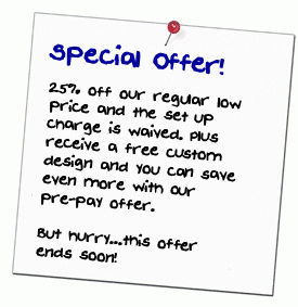 special offer on our customized email newsletter service