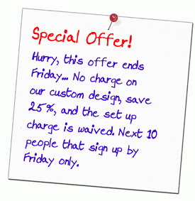 special offer on our customized newsletter service